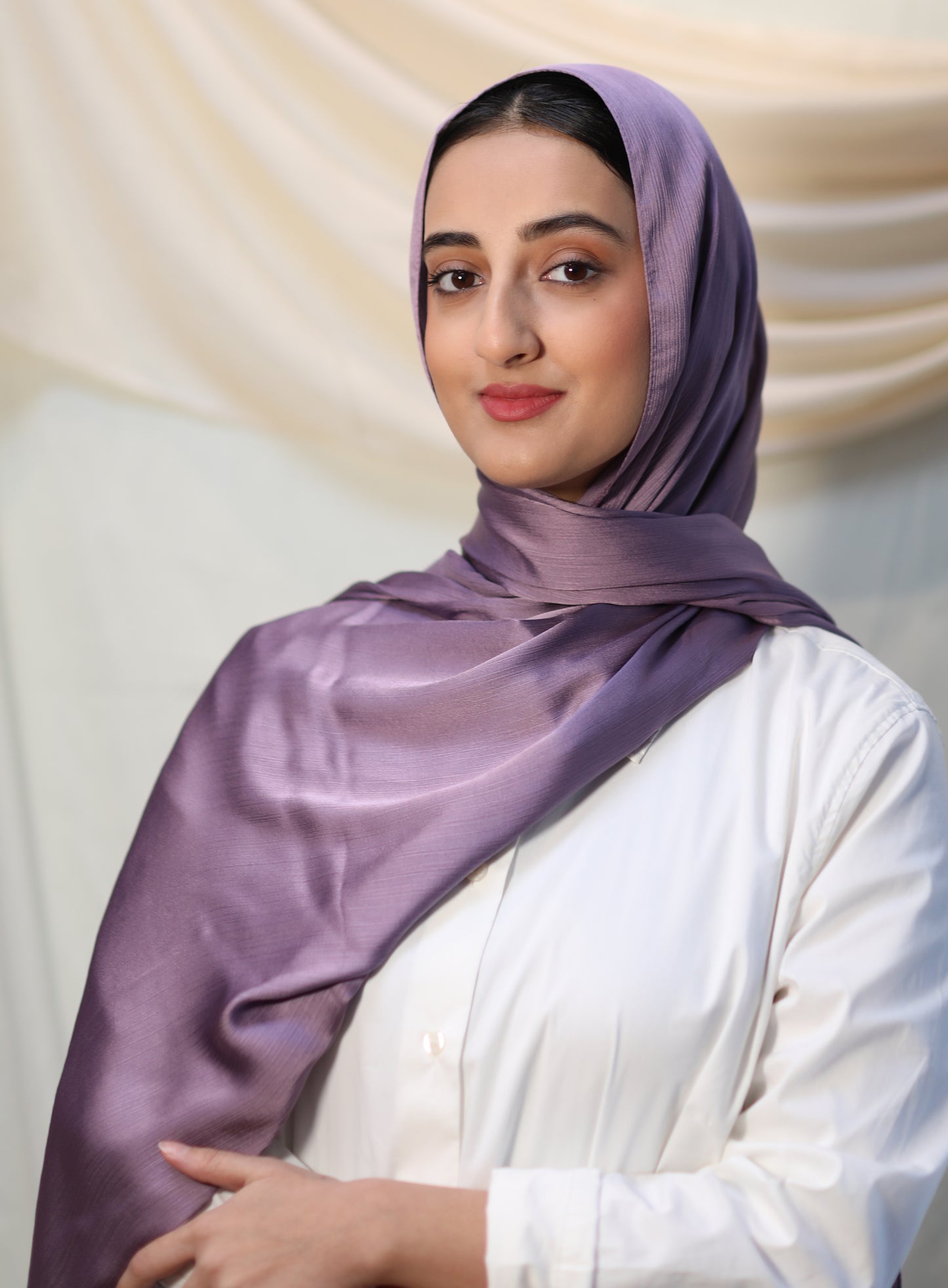 Light Purple Crinkle Silk