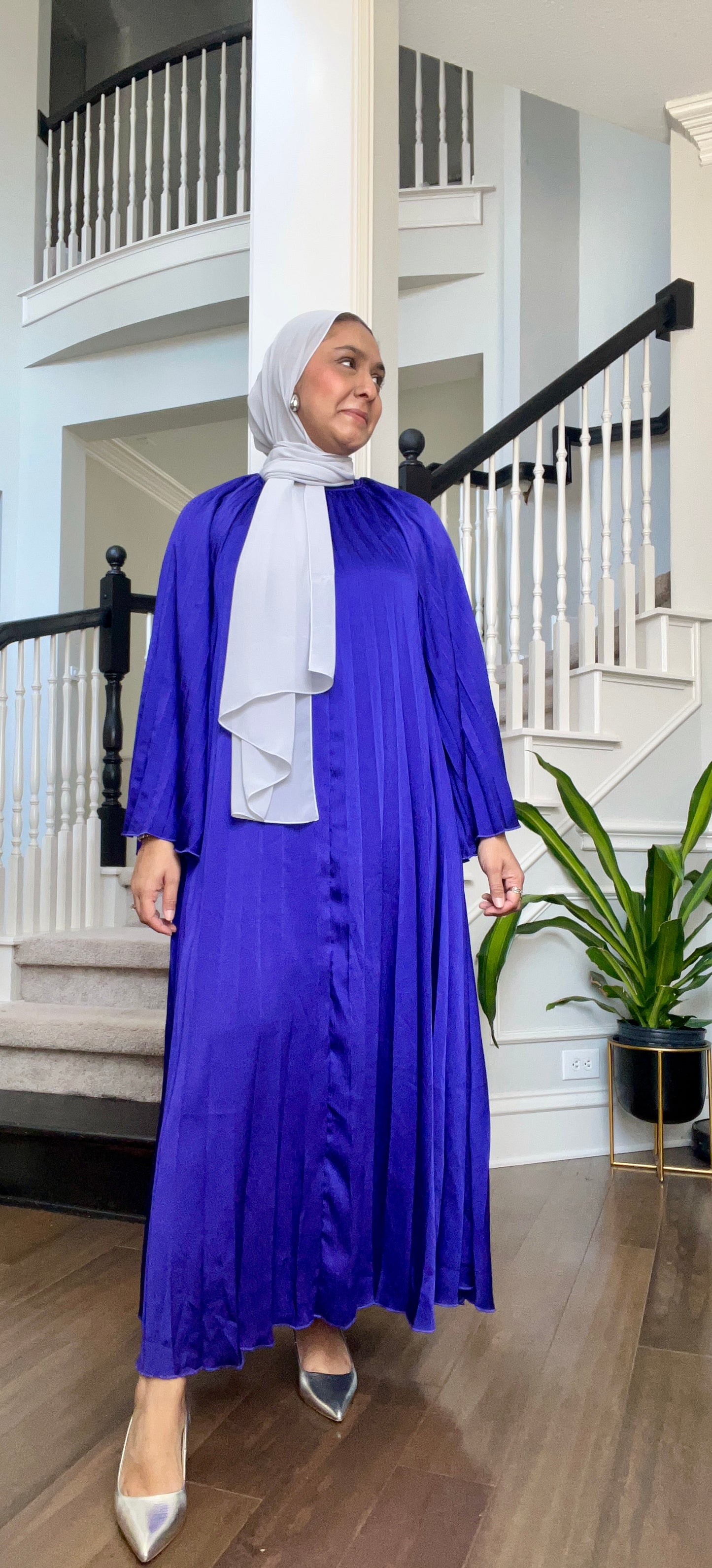 RoyalPleated Dress