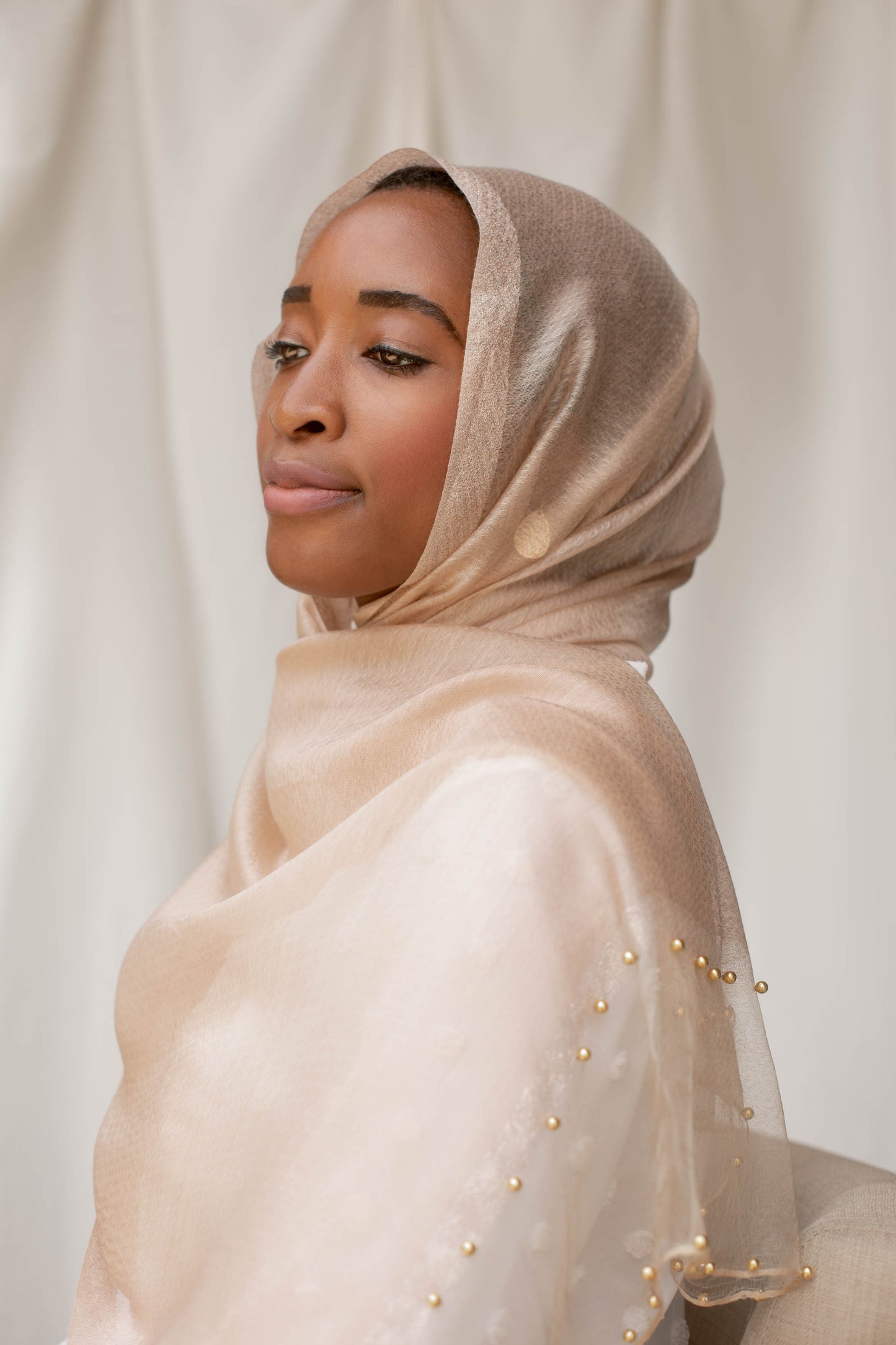 Organza Beaded Scarf