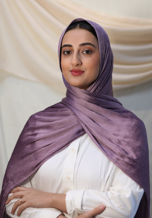 Pleated Silk Hijab