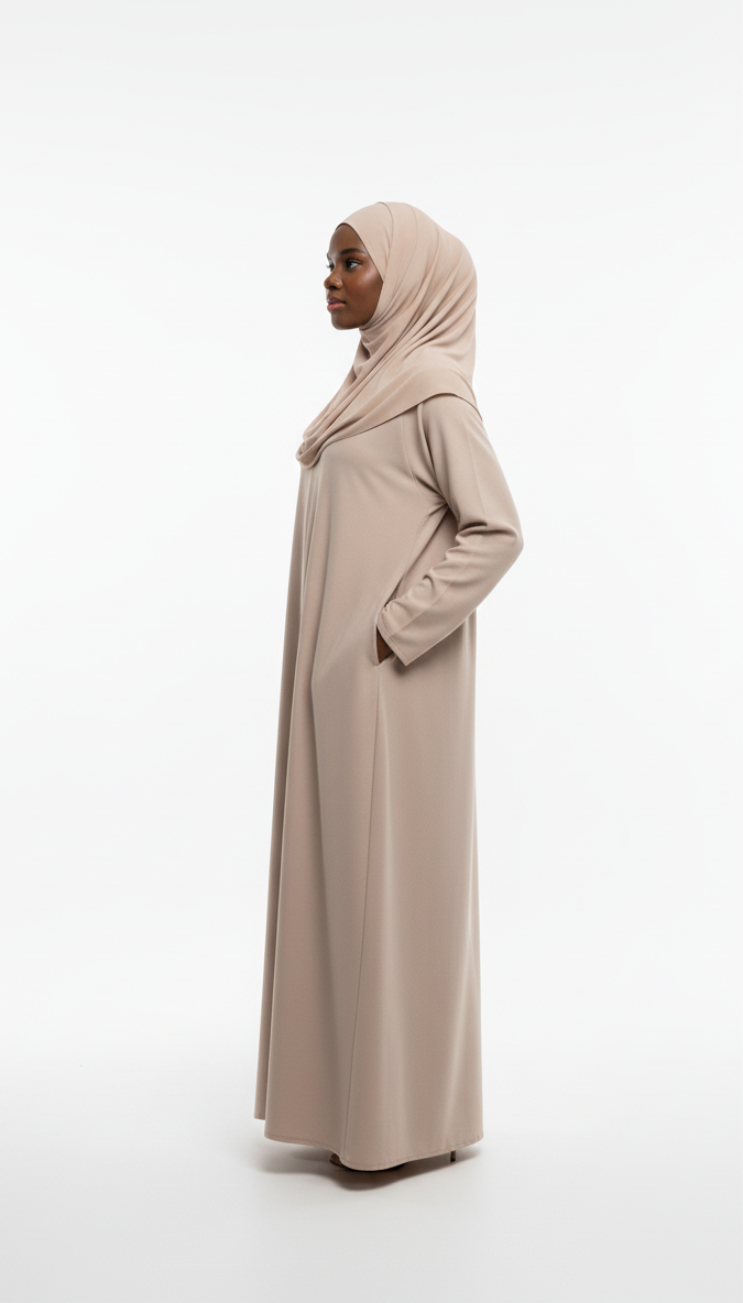 Breathable Zipper Abaya