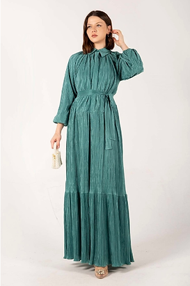 Plisse maxi dress