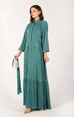 Plisse maxi dress