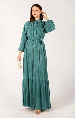 Plisse maxi dress