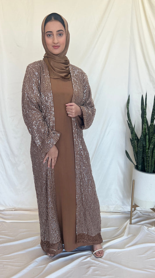 Sequins abaya set