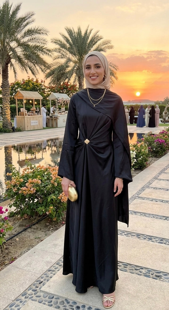 The Aloura Drape Dress – Modest Now