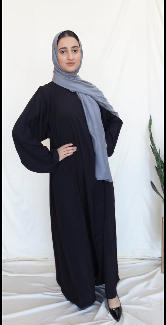 Breathable zipper pocket abaya