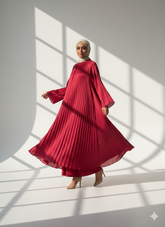 RoyalPleated Dress