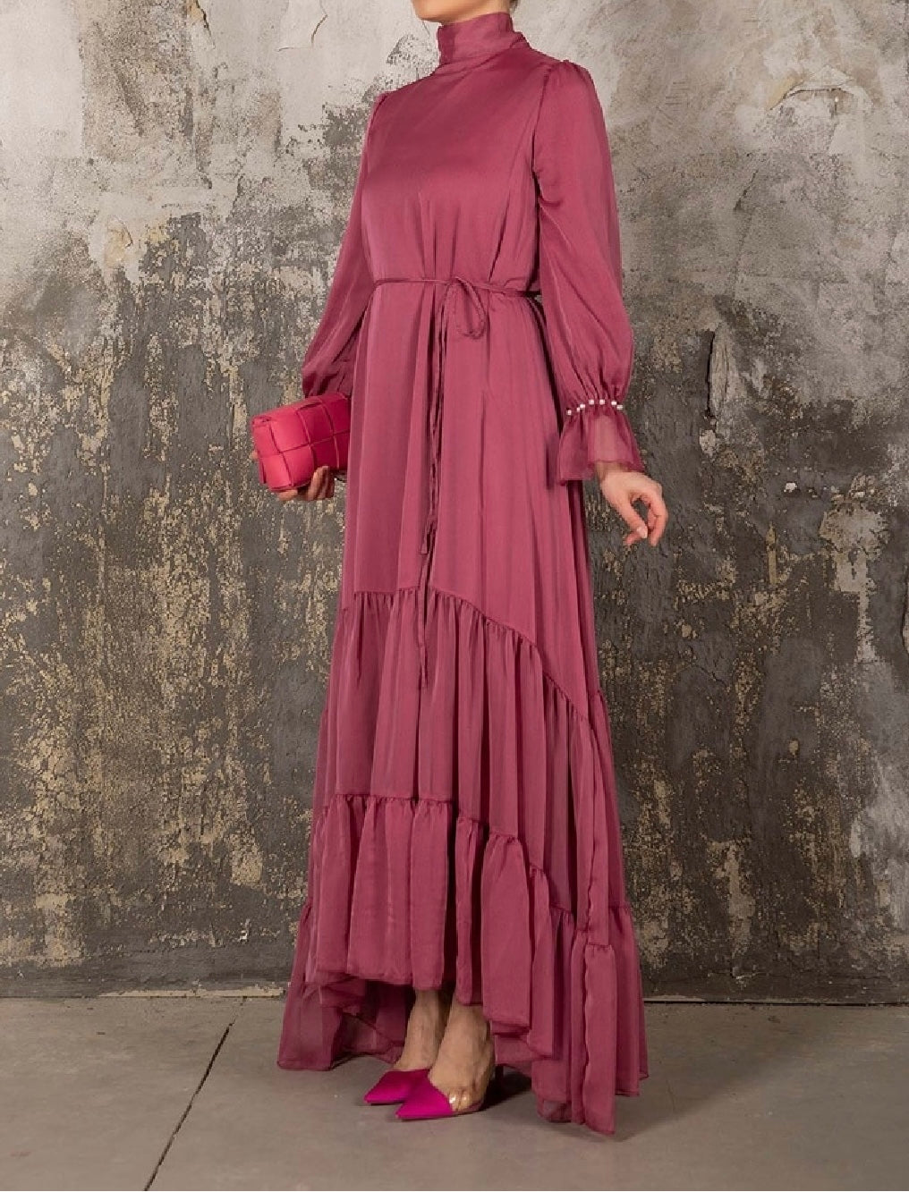 Evening Chiffon High-Low Gown