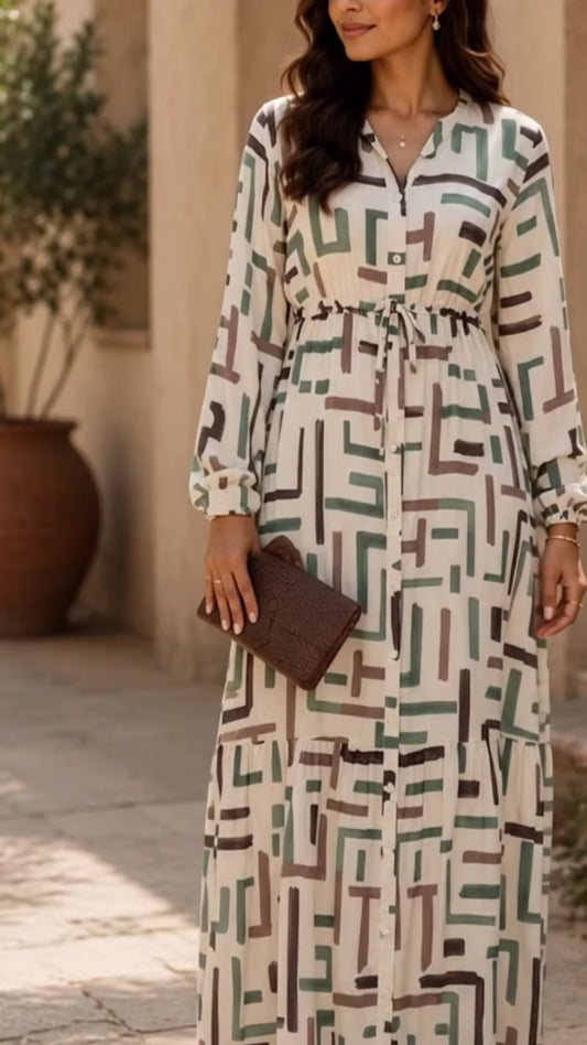 The Wanderlust Geo Dress